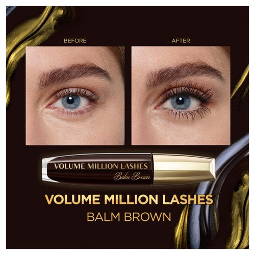 L'Oreal Paris Volume Million Lashes Balm Noir Mascara Brown - Picture 4 of 5