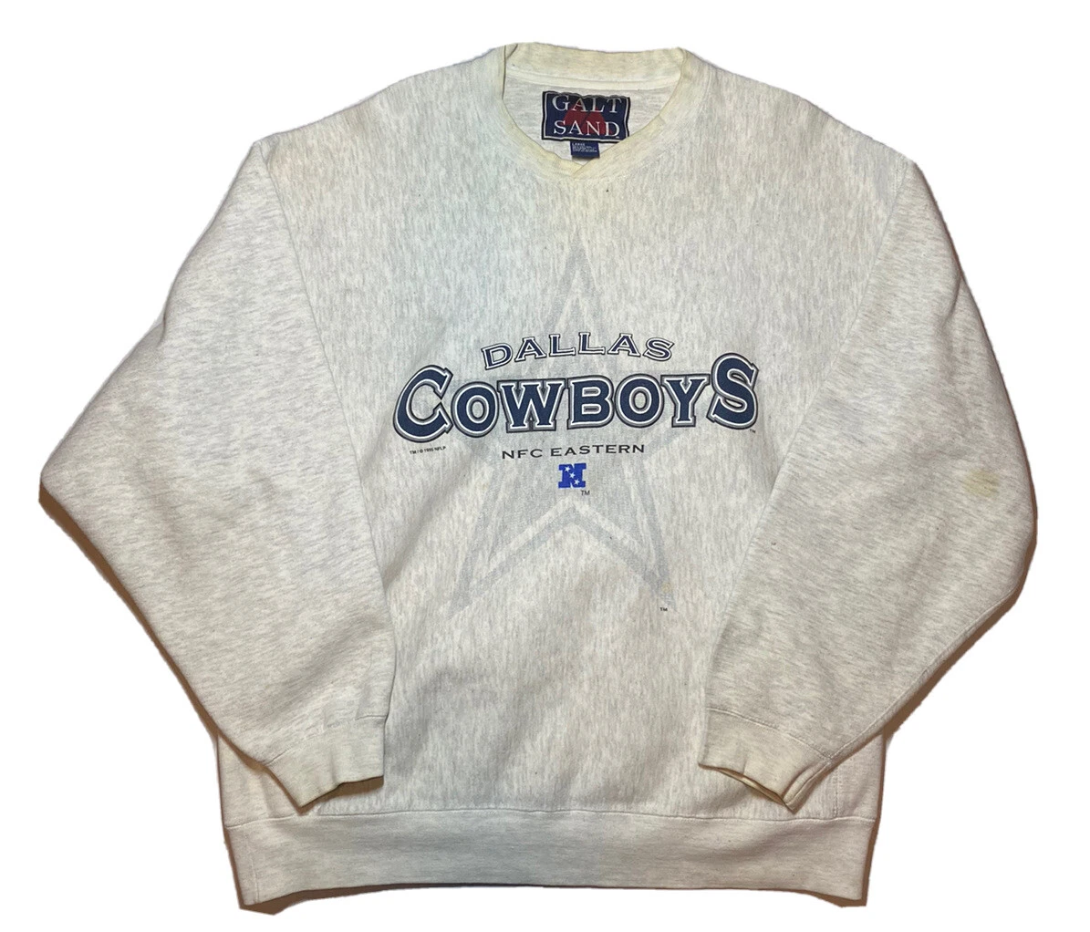 Vintage 90s Dallas Cowboys Crewneck Sweatshirt Size Large Gray