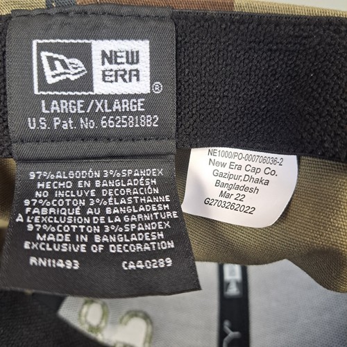 New Era 39Thirty Stretch Cotton Fitted Hat Camo Large/XL Embroidered New - Picture 6 of 6