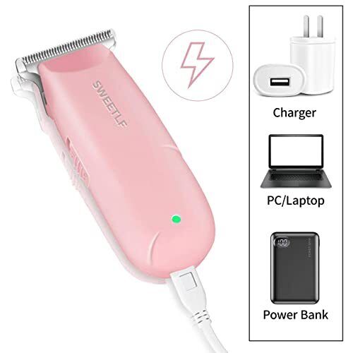 Hair Clippers, Silent Cordless Hair Trimmer, Mini Hair Cutting Kit with 3 Rose - Picture 5 of 7