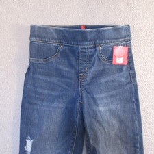 Spanx Jeans XS Petite Womens Distressed Skinny Pull On NWT Measures 26x25.5