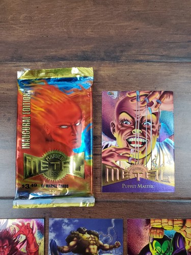 Vtg 1995 Inaugural Edition Marvel Metal Fleer Open Card Pack Venom Alternate - Picture 2 of 6
