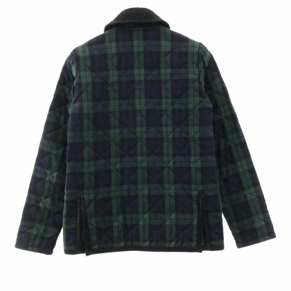 Lavenham Tartan Check Quilted Jacket 34 Green Navy Ladies Used Lavenham Tartan Check Quilted Jacket 34 Green Navy Ladies Used