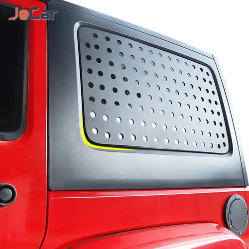 2x Exterior Rear Door Window Glass Panel Trim Cover For Jeep Wrangler JK 2011-18 - Picture 7 of 24