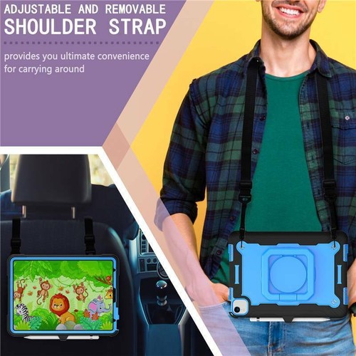 For iPad 7/8/9/10/11th Air Pro 2025 Kids Shockproof Heavy Duty Stand Case Cover - Picture 44 of 93