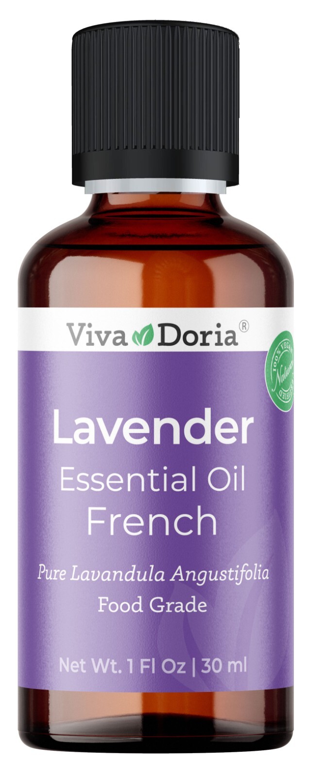 Viva Doria Pure Lavender Essential Oil, Food Grade, 1 Fl oz