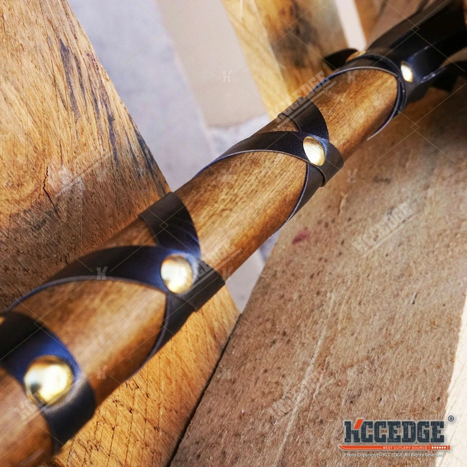 19" NATIVE AMERICAN PEACE PIPE TOMAHAWK COMBAT AXE Replica w/ Functional Pipe - Image 4 of 4