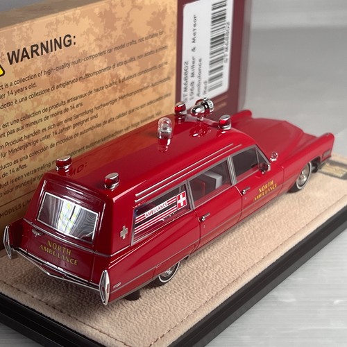 1/43 Stamp GLM STM68802 1968 Cadillac Miller-Meteor Ambulance Red - Picture 2 of 2