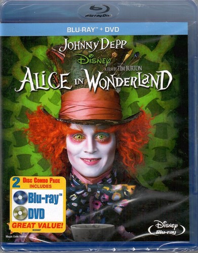 Disney Alice in Wonderland (Blu-ray + DVD) Johnny Depp - Sealed - Bild 1 von 2