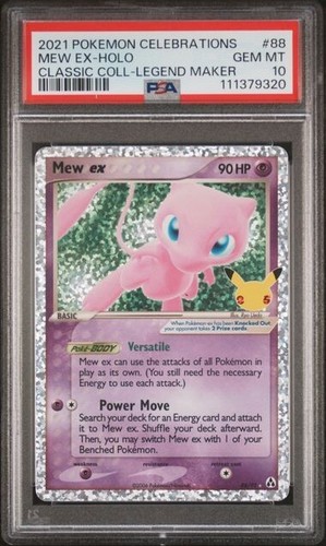 2021 Pokemon Celebrations Mew ex Holo Classic Collection #88 Graded PSA 10