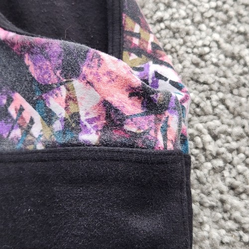 Victorias Secret PINK Sports Bra XS Black Pink Multi Racer Back Tropical Gym - Picture 11 of 11