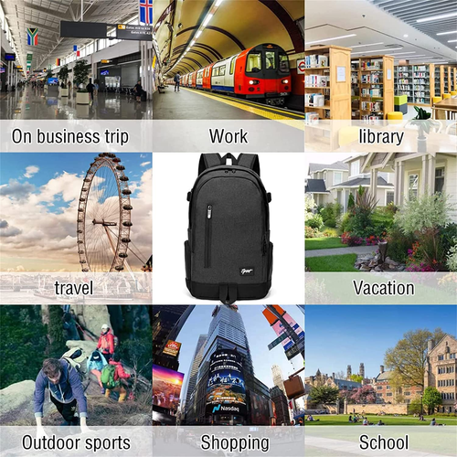 Travel Laptop Backpack, Business Slim Durable Laptops Backpack School Computer B - Picture 5 of 6