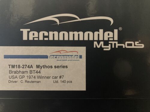 Brabham BT44 Cosworth V8 C. Reutemann Winner USA GP 1974 Tecnomodel 1:18 - Foto 12 di 12