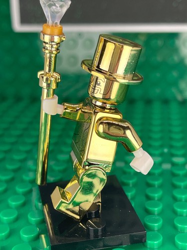 Individuell verchromter Block bedruckt Lego Mr. Gold *Roughing It Edition* mit GRATIS HÜLLE! - Bild 2 von 13
