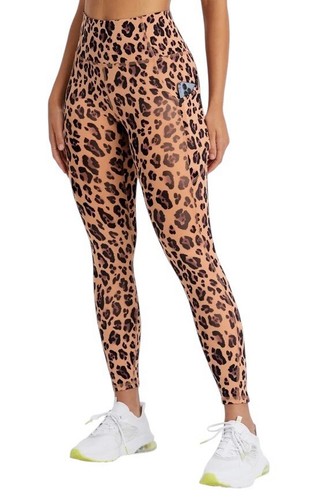 Fabletics Oasis PureLuxe High Waisted 7/8 Leggings Natural Leopard Pockets Small - Picture 2 of 10