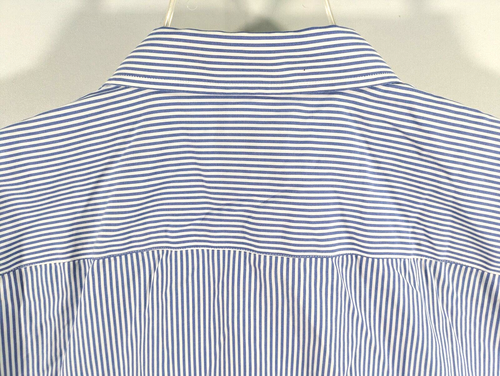 UnTuckit Shirt Men's 3XL Blue White Striped Wrinkle Free Flip Cuff Italy Woven - Picture 11 of 15