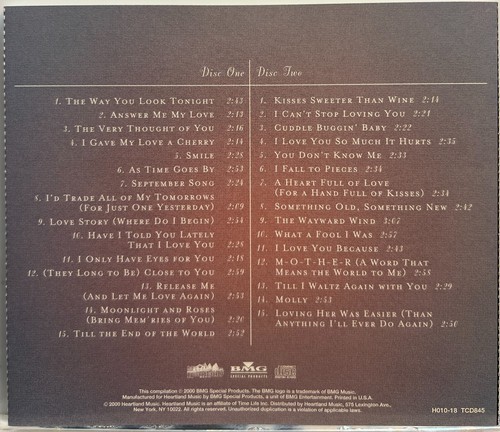 Eddy Arnold : Love Songs (2 CD Set 2000 Heartland Music) *Rare* *Very Good* - Picture 2 of 2