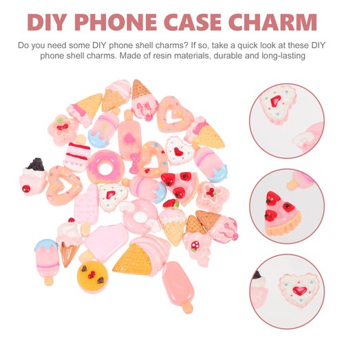 30 Pcs Simulated Food Nail Jewelry Resin Phone Case Charms Handmade Decor - 第 6/12 張圖片