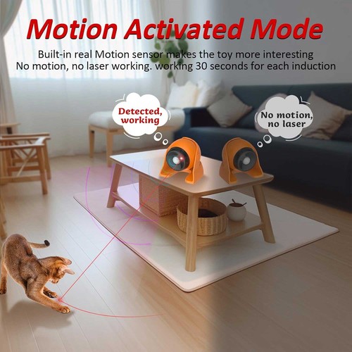 Láser automático recargable interior interactivo juguete láser para gatos activado por movimiento - Imagen 10 de 24