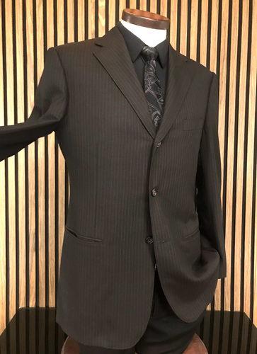 Corneliani Merino Wool Sport Coat Jacket 42 us) 52 Eu) Brown Striped Sport Coat - Picture 9 of 24