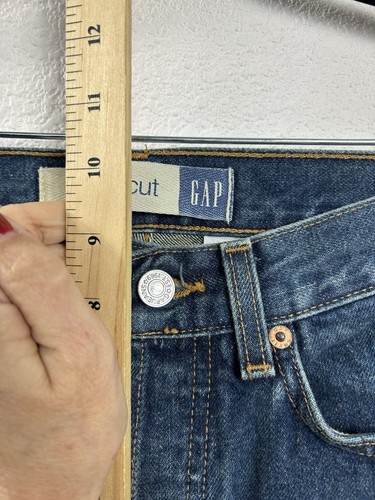 Vintage Gap Boot Cut Button Fly Womens Mom Jeans Denim Size 0 Raw Hem Semi-evase - Picture 5 of 9