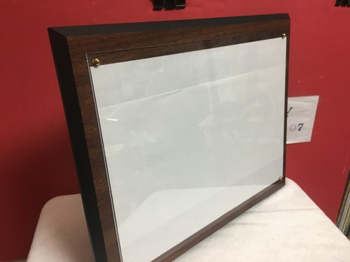 Walnut Finish Certificate Plaque Board with Slide in Plexiglas 11" X 14" Diploma - Picture 7 of 11