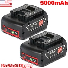 2X For Bosch BAT618 BAT609 BAT612 18 Volt Lithium-Ion 5.0 Ah Battery Pack BAT620