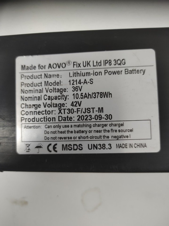 Isinwheel Scooter Lithium Battery Pack 36v 10.5 AH eBay