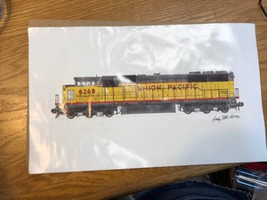 andy-fletcher-union-pacific-signed-6268-Paper-colorful-8-5-034-x-14-034-UNFRAMED