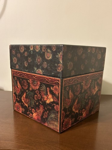 (5) Bob’s Boxes Rise and Shine Square Decorative Rooster Stackable Nesting Boxes - Picture 8 of 24