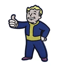 Fallout Pip-Boy Vault Boy Mascot 4.8" Tall Embroidered Patch