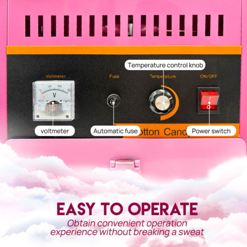 Commercial Cotton Candy Machine Sugar Floss Maker 1000W Pink WITH/ Cover - Picture 9 of 21