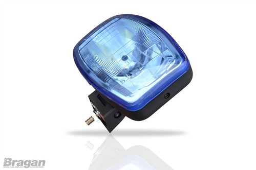 12v 9.5" Jumbo Oval Blue ABS Spot Lamp + LED Van 4X4 Pickup Light - Picture 5 of 7