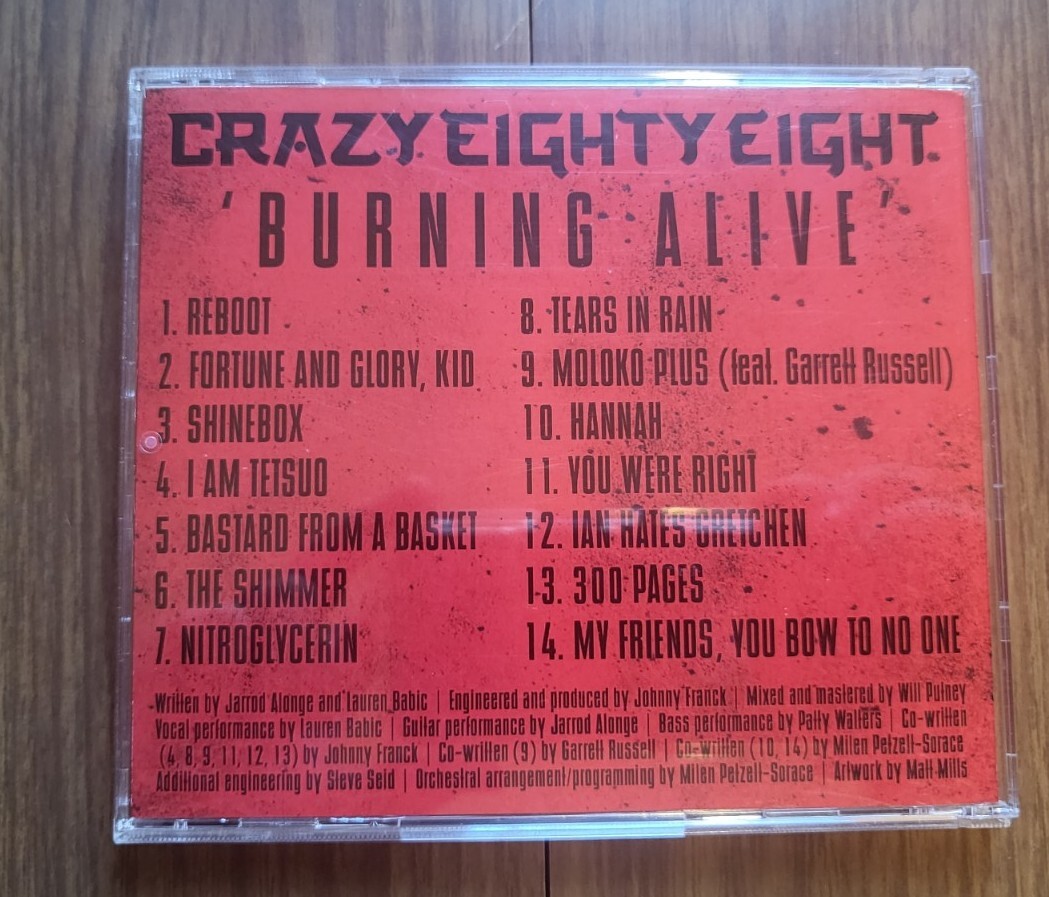 Crazy Eighty Eight - Burning Alive CD Album Self-Released