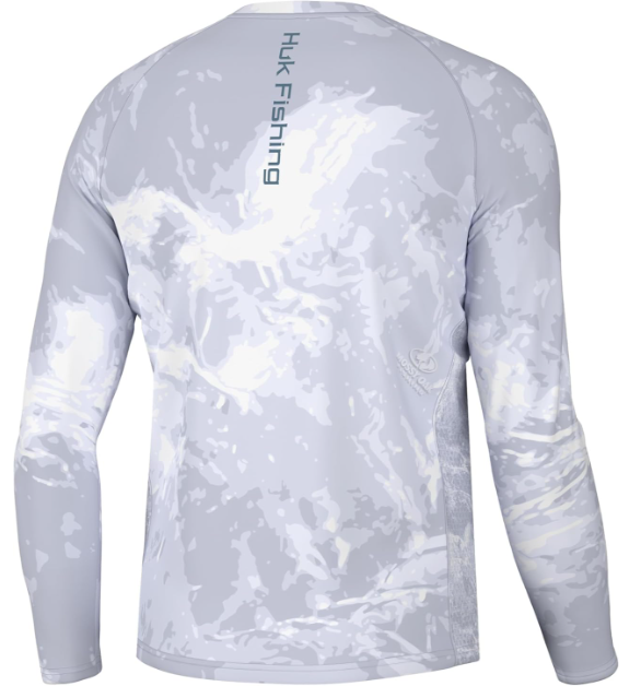 Huk Fishingフィッシングシャツ グレー マーブル M（L）新品 Huk Fishingフィッシングシャツ グレー マーブル M（L）新品