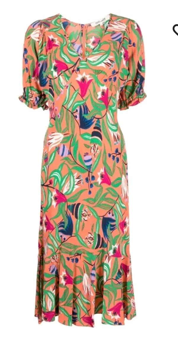 Robe Diane Von Furstenberg Eugenia En Soie Mixte - Taille 8, Neuve Avec étiquettes