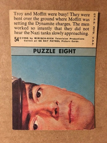 Rat Patrol 1966 Topps #54 EX Condition - Picture 3 of 3