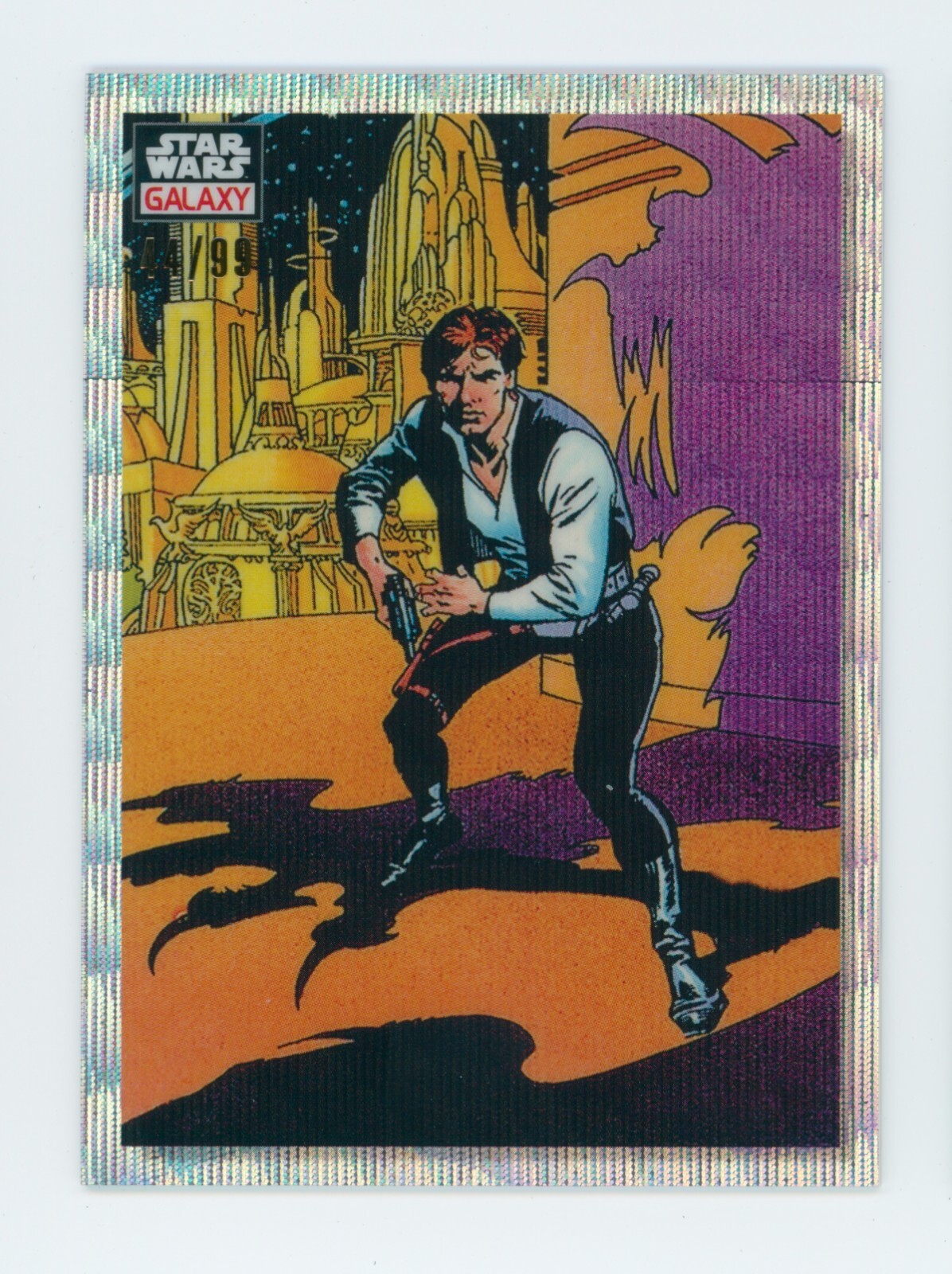 2023 Han Solo Draws! Topps Chrome Star Wars Galaxy Wave Refractor #7 44/99