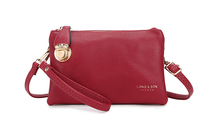 Small Plain Clutch Bag Purse with Wristlet Ladies Handbag Long Adjustable Strap - Picture 714 of 745