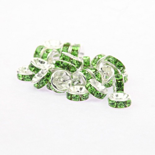 100PCS Spacer Charm Bead Rhinestone Charm Jewelery Making Spacer Bead - Picture 5 of 12