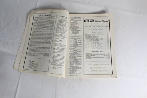 Guernsey Breeders Journal August 15, 1950 Cow Calf Bull Farms Cattle Dairy Ads - Imagen 7 de 24