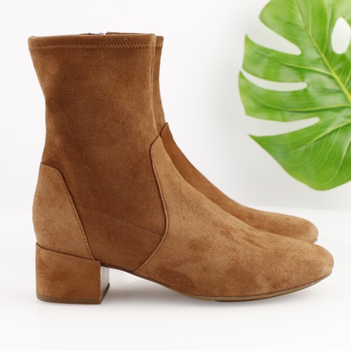Kenneth Cole Gentle Souls Womens Elaine Boot Size 9.4 Camel Suede Heel Bootie - Picture 6 of 14