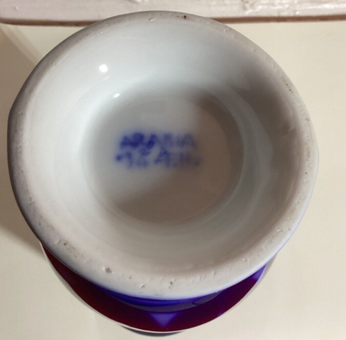 Antique Arabia of Finland Vase Cobalt Blue 7.75"H RARE Turn of the Century - Picture 8 of 9