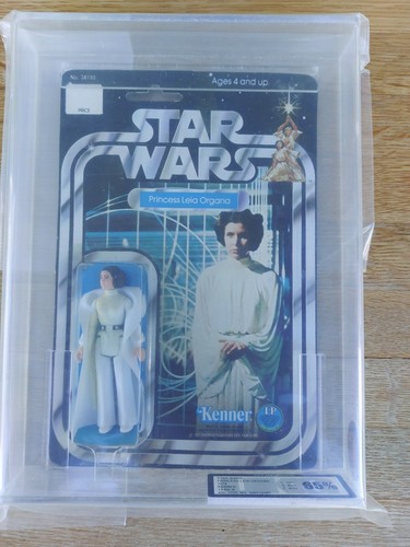 VINTAGE GRADED STAR WARS - MOC - PRINCESS LEIA - 12 BACK B - KENNER - 65% - Picture 2 of 11