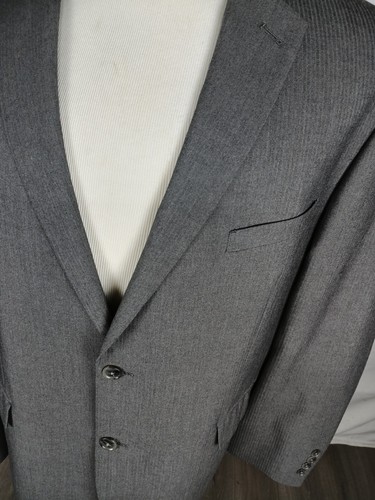 Perry Ellis Men's Sz 46R Gray Striped Soft Poly Viscos Blend Sport Coat B25 - Picture 9 of 12