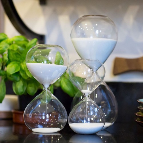 Reloj de cocina grande de cristal con temporizador de arena de 30 minutos - Imagen 5 de 5