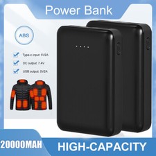 20000mAh Charger Power Bank Battery Backup for Heated Vest, Heat Jacket Gloves