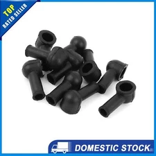 Universal Terminal Insulating Protector Cover Sleeve Black 12mmx8mm Pack of 10