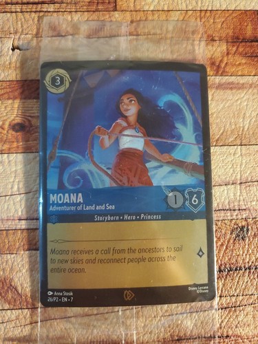 Disney Lorcana - Moana - Adventurer Of Land And Sea - 26/P2 - Foil Promo Sealed - Picture 2 of 5