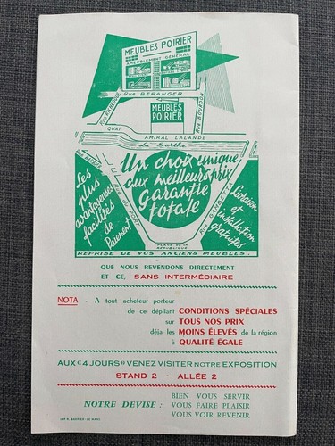 Ancien catalogue de Meuble - Meubles Poirier Le Mans 1961 - Picture 2 of 3